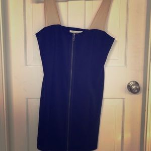 BB Dakota Navy Zipper Dress, sz M
